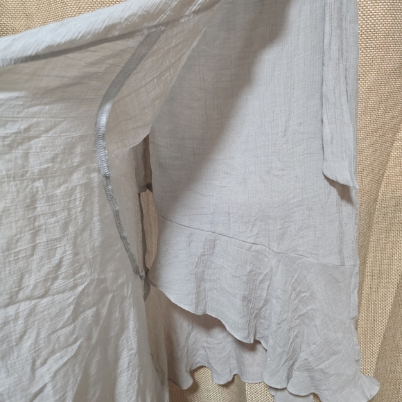 Bwear Gray Wrap Skirt Asymmetrical Casual - Picture 3 of 12